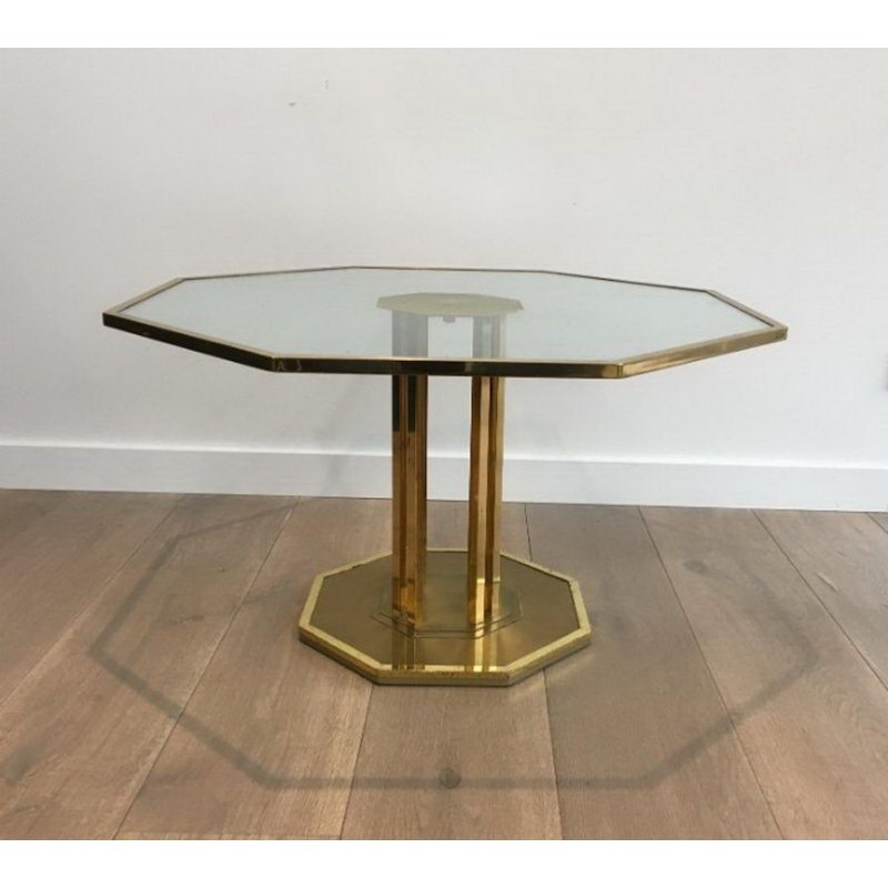 Brass and Glass Design Coffee Table
