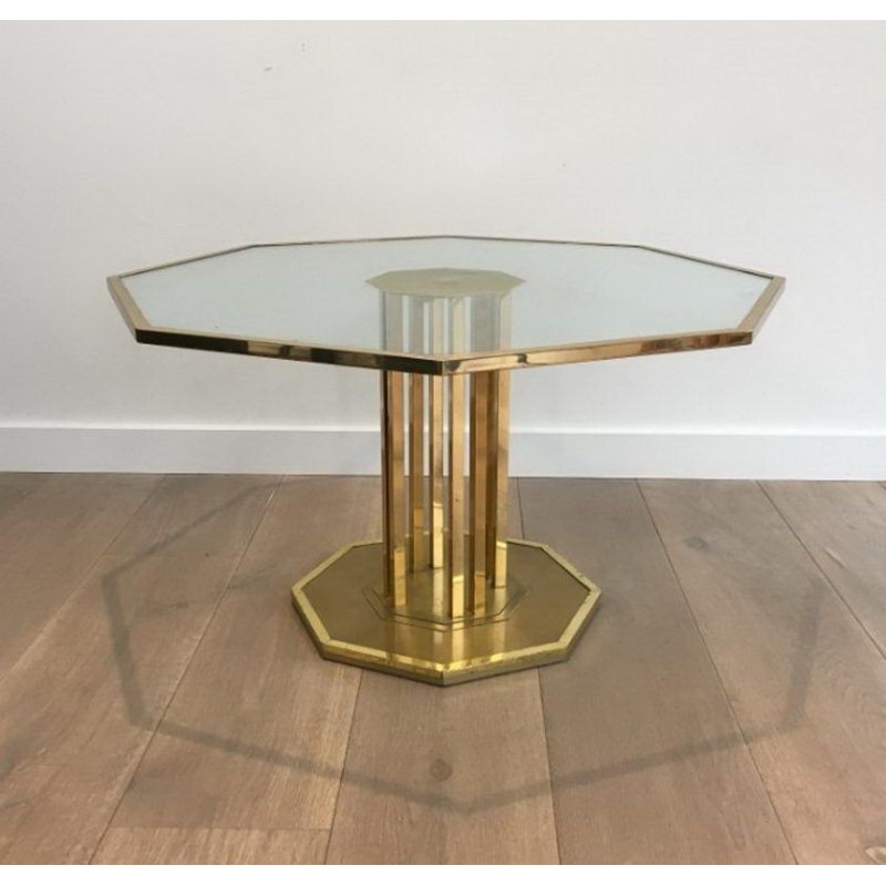 Brass and Glass Design Coffee Table