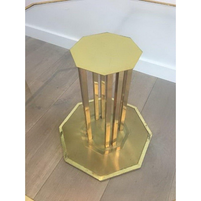 Brass and Glass Design Coffee Table