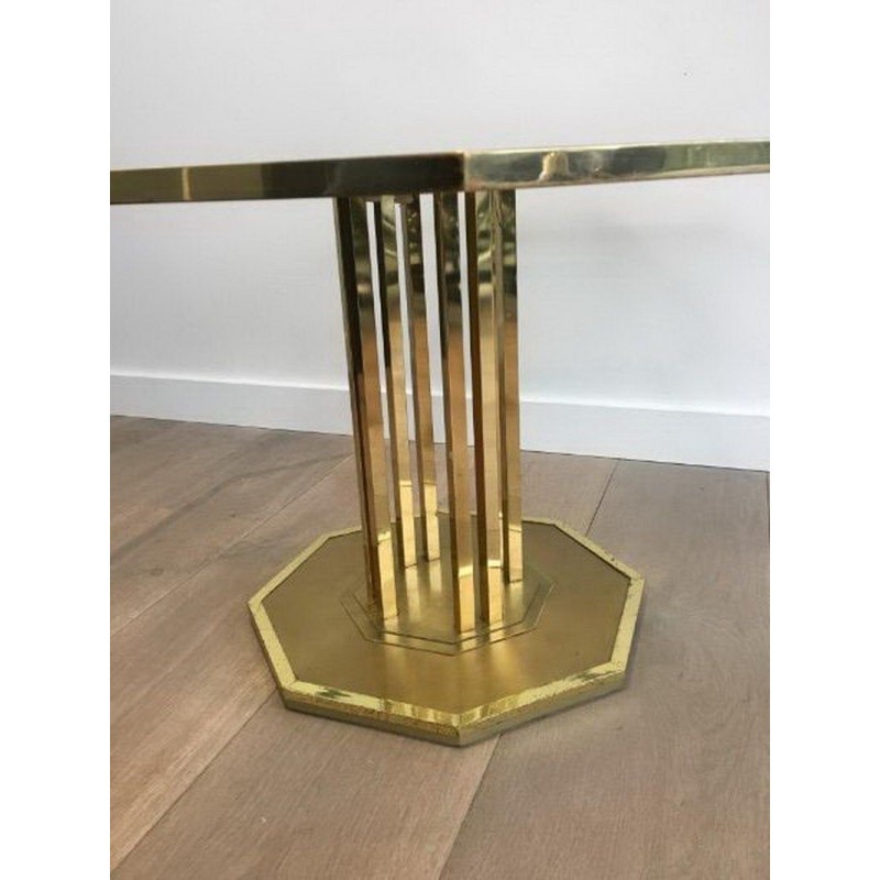 Brass and Glass Design Coffee Table