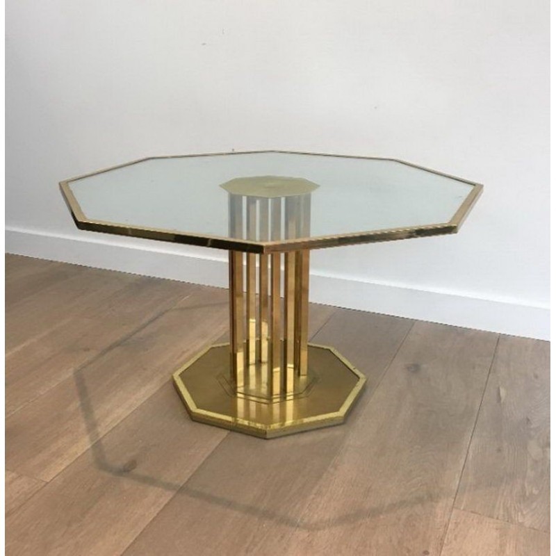 Brass and Glass Design Coffee Table