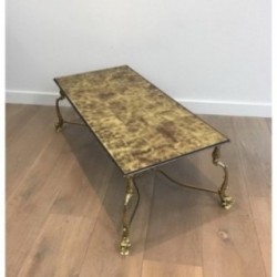 Brass Coffee Table, Maison Jansen