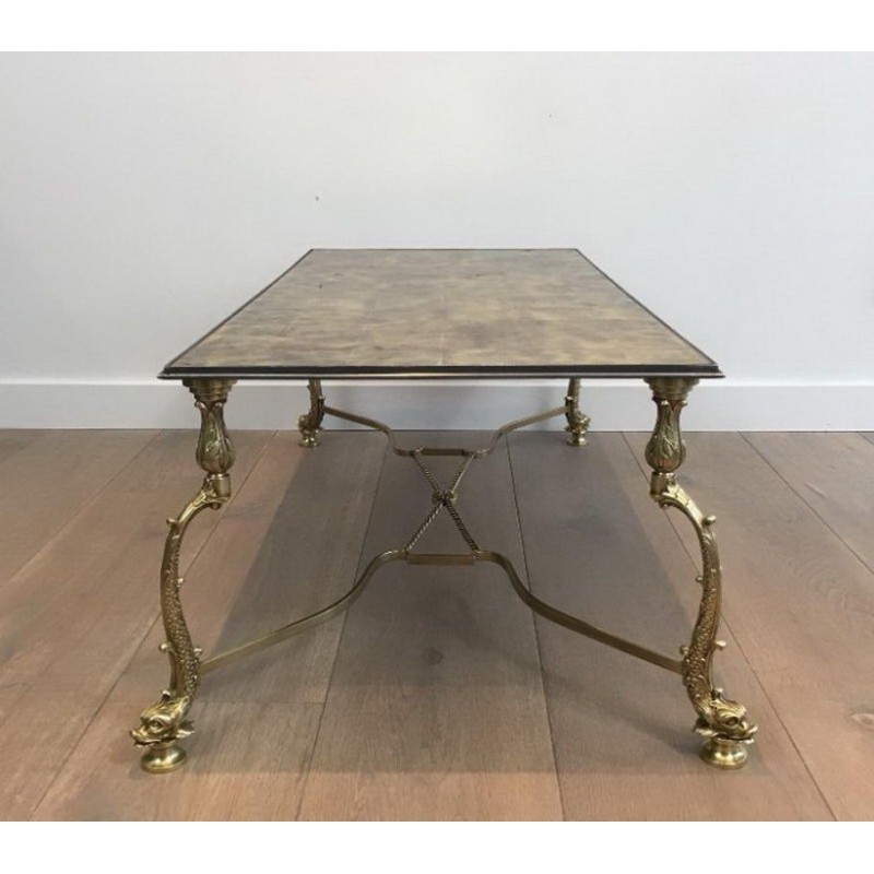 Brass Coffee Table, Maison Jansen