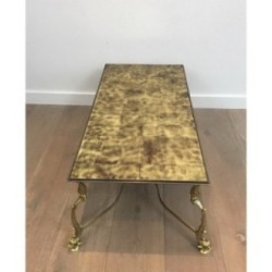 Brass Coffee Table, Maison Jansen