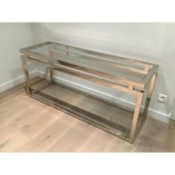 Large Chrome Console Table