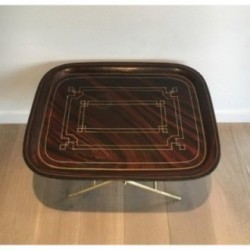 Fine Brass and Painted Tole Tray Table