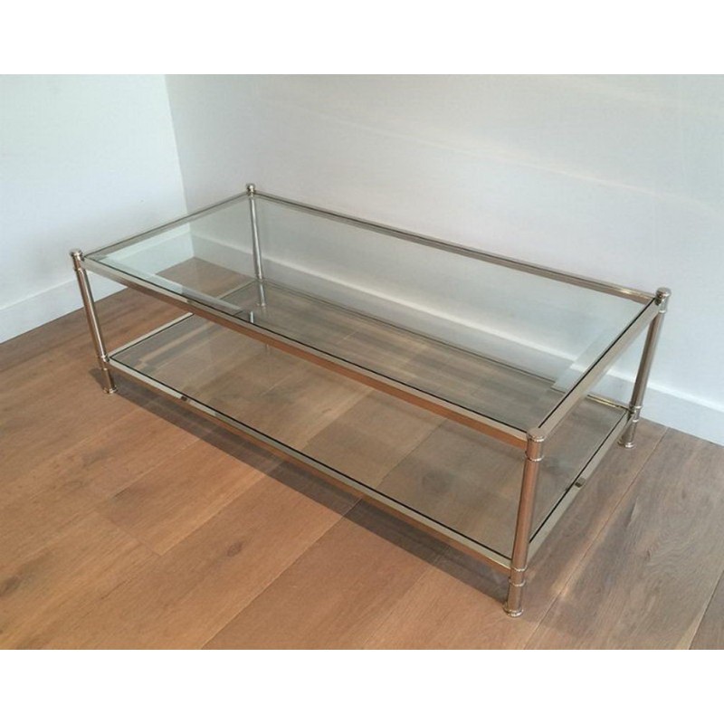 Large Chrome Coffee Table