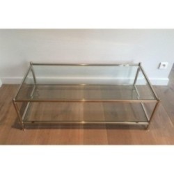 Large Chrome Coffee Table