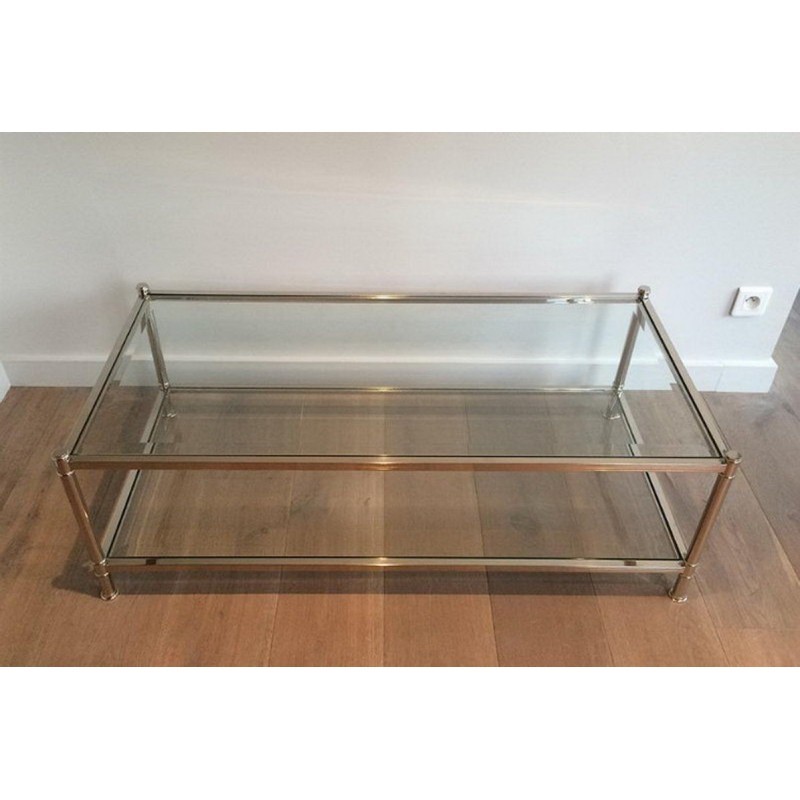 Large Chrome Coffee Table