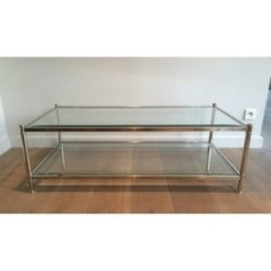 Large Chrome Coffee Table