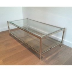 Large Chrome Coffee Table