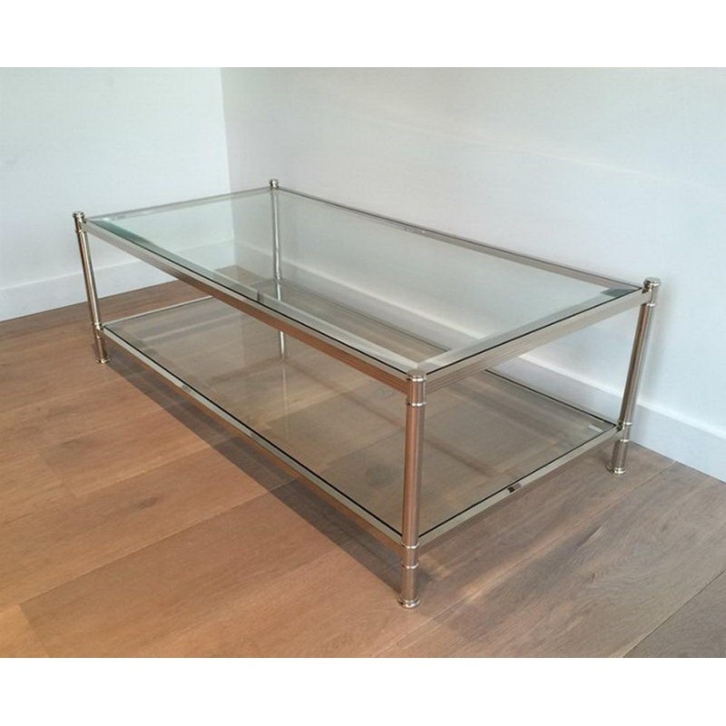 Large Chrome Coffee Table