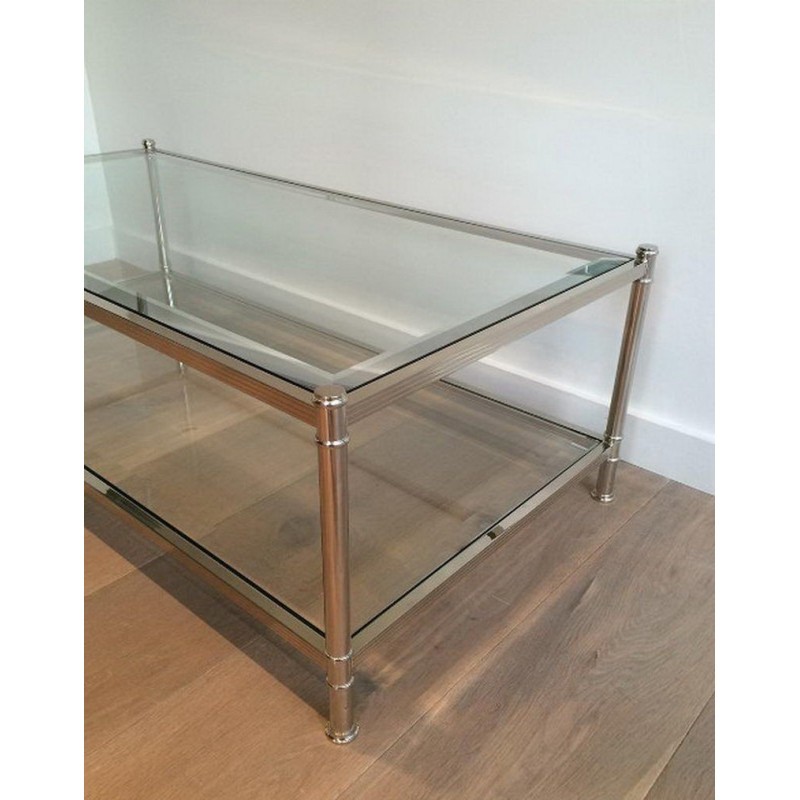 Large Chrome Coffee Table