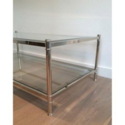 Large Chrome Coffee Table