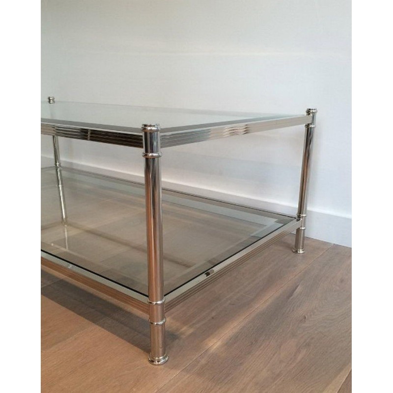 Large Chrome Coffee Table