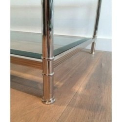Large Chrome Coffee Table