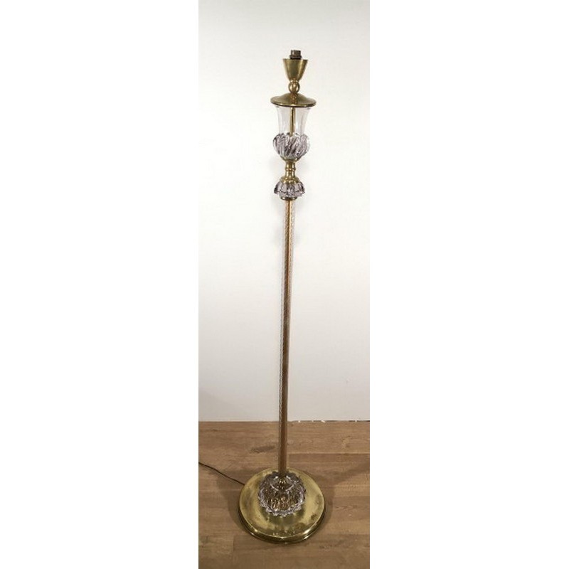 Murano Glass Floor Lamp, Attributed to Barovier and Toso
