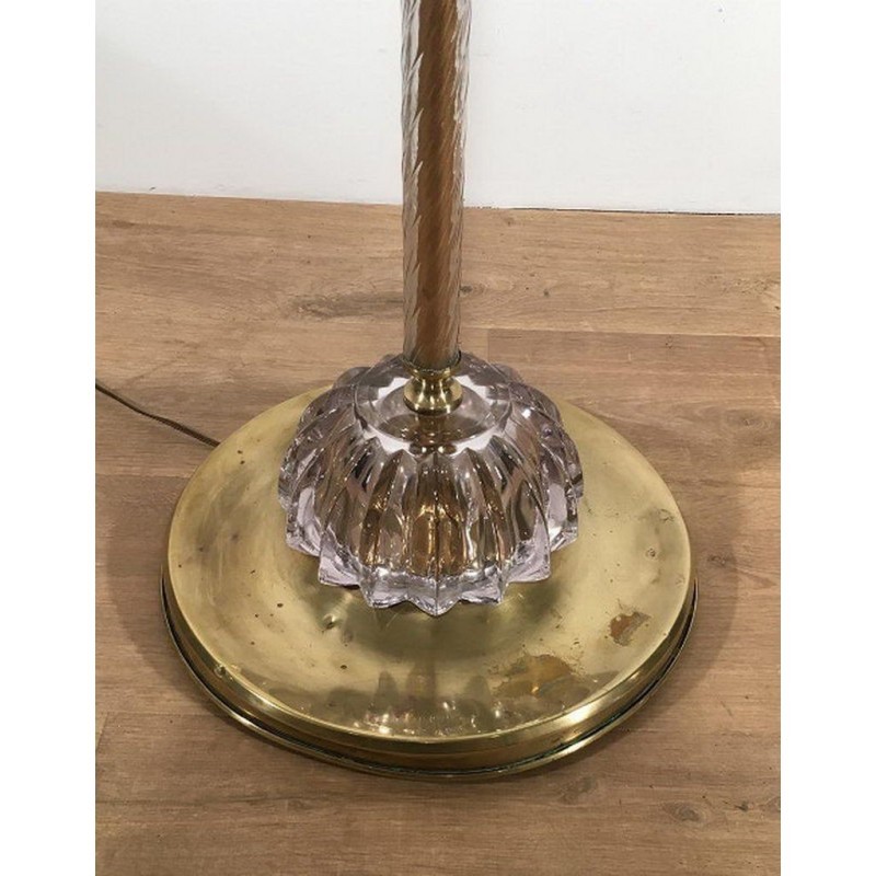 Murano Glass Floor Lamp, Attributed to Barovier and Toso