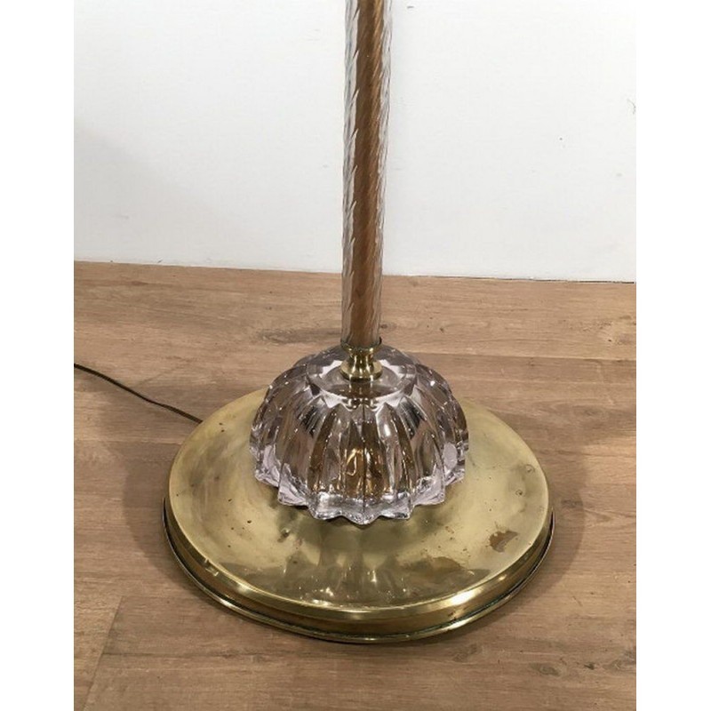 Murano Glass Floor Lamp, Attributed to Barovier and Toso