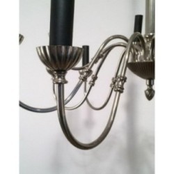 Neoclassical Style Silvered Metal 12-Light Chandelier