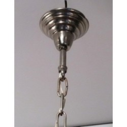 Neoclassical Style Silvered Metal 12-Light Chandelier
