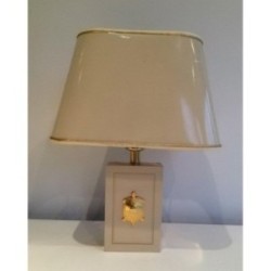 Pair of Lamps with Gilded Tortoise Decor. Circa 1970