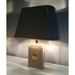 Pair of Lamps with Gilded Tortoise Decor. Circa 1970