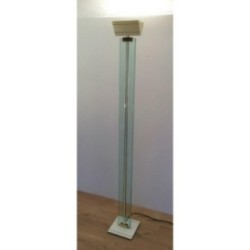 Floor Lamp in Glass, Brass and Lacquered Metal. Circa 1970