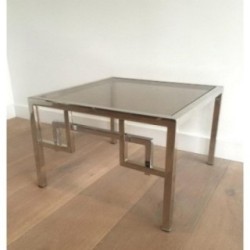 Pair of Chrome Design Side Tables
