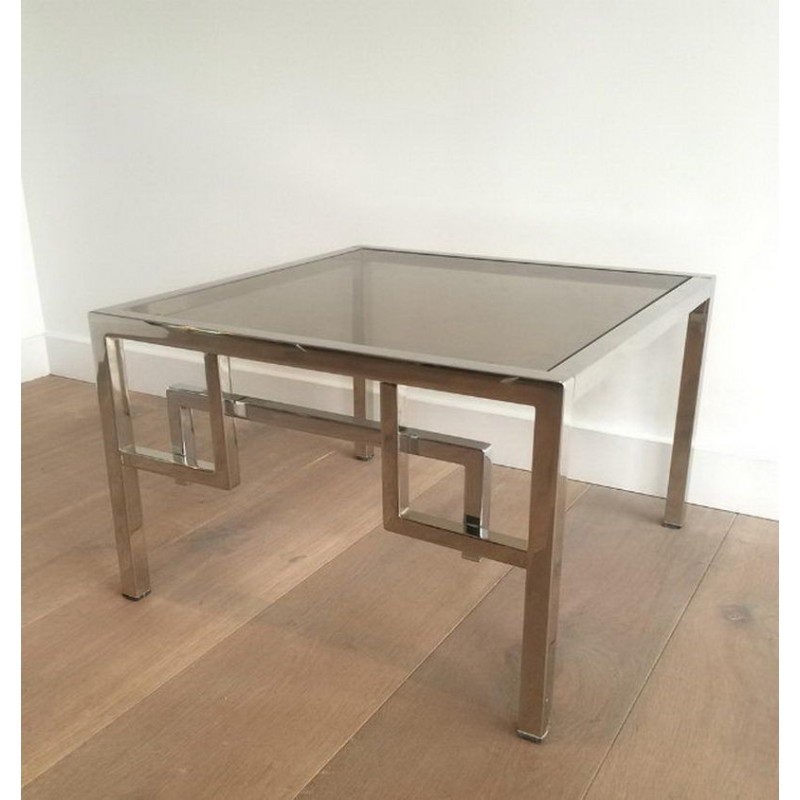 Pair of Chrome Design Side Tables
