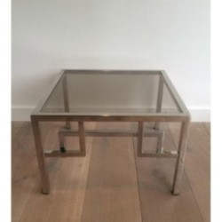 Pair of Chrome Design Side Tables