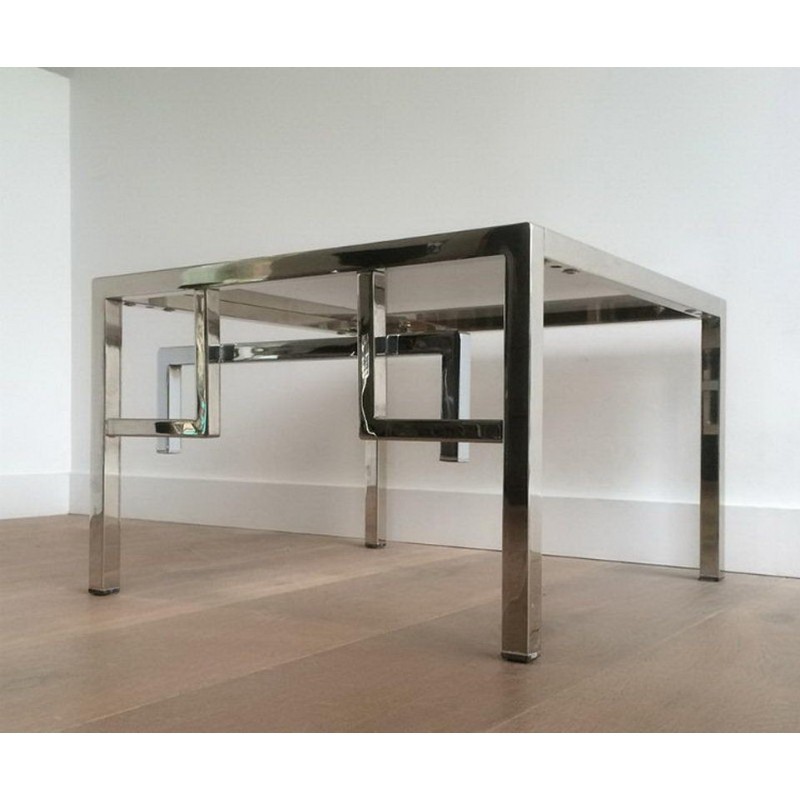 Pair of Chrome Design Side Tables