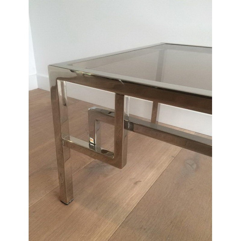 Pair of Chrome Design Side Tables