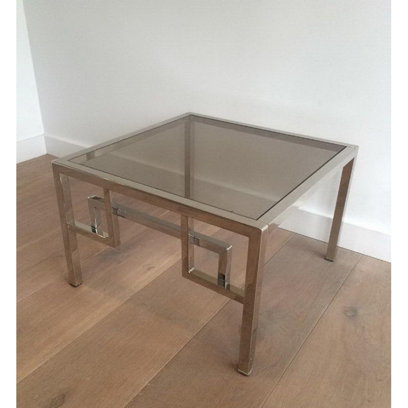 Pair of Chrome Design Side Tables