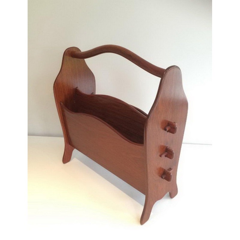 Scandinavian Magazine Rack in Teak. Circa 1970