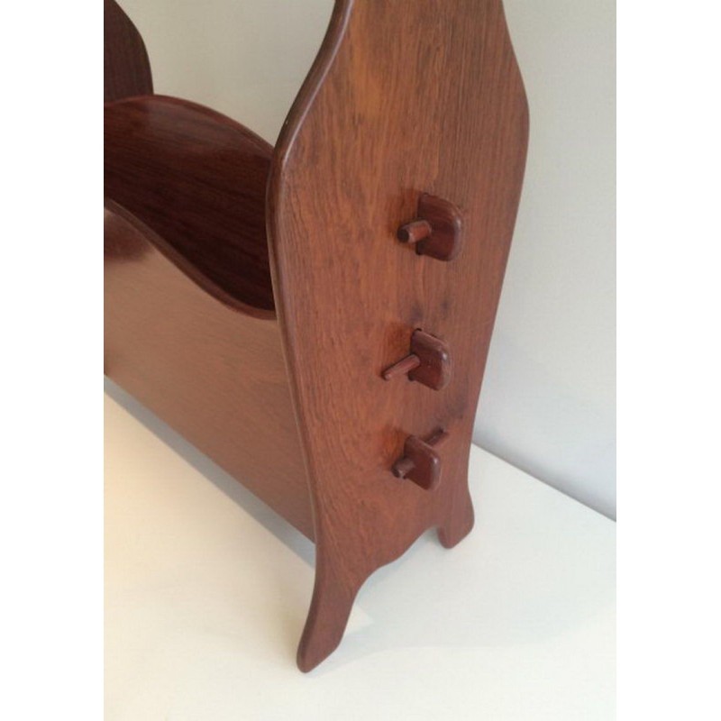 Scandinavian Magazine Rack in Teak. Circa 1970