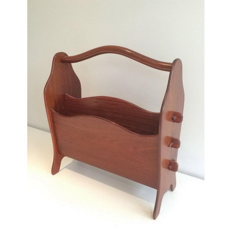 Scandinavian Magazine Rack in Teak. Circa 1970