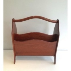 Scandinavian Magazine Rack in Teak. Circa 1970