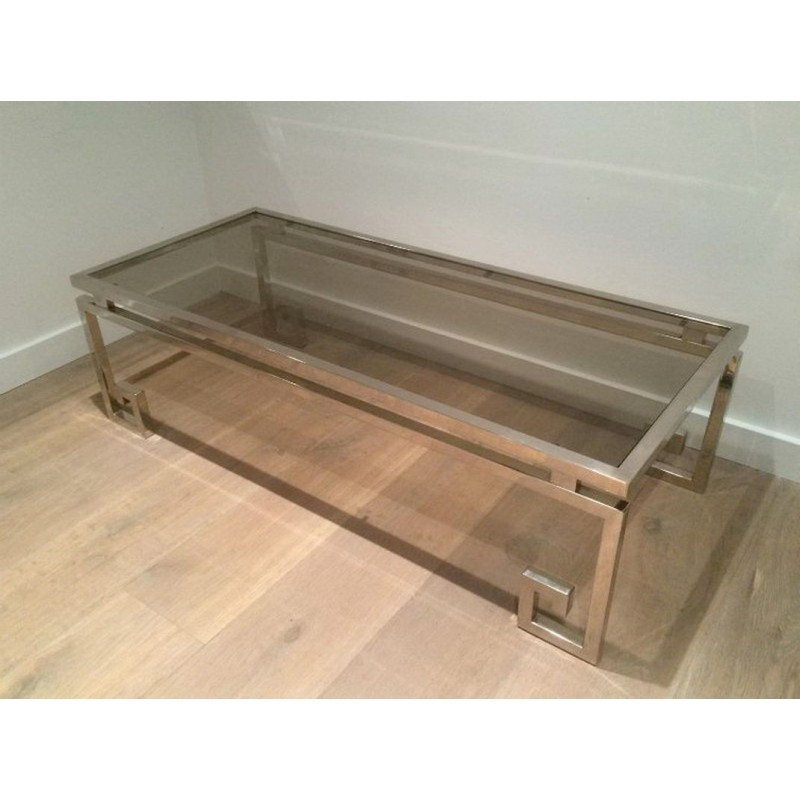 Very Fine Chrome Coffee Table. Circa 1970