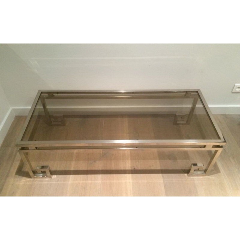 Very Fine Chrome Coffee Table. Circa 1970