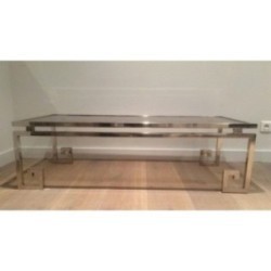 Very Fine Chrome Coffee Table. Circa 1970