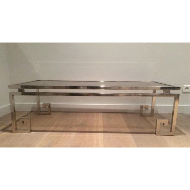 Very Fine Chrome Coffee Table. Circa 1970
