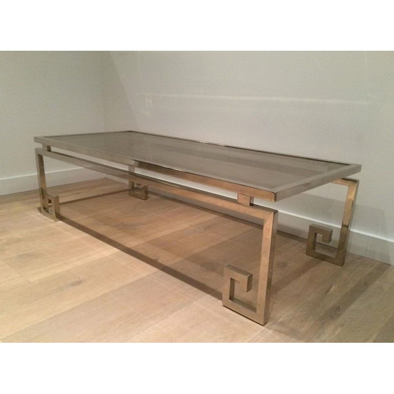 Very Fine Chrome Coffee Table. Circa 1970