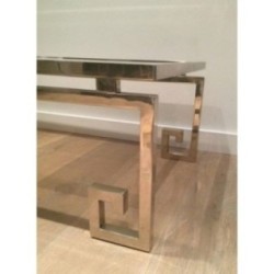 Very Fine Chrome Coffee Table. Circa 1970