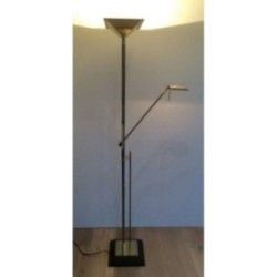 Floor Lamp with Gunmetal Patina and Brass. Circa 1970