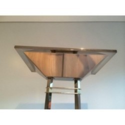 Floor Lamp with Gunmetal Patina and Brass. Circa 1970