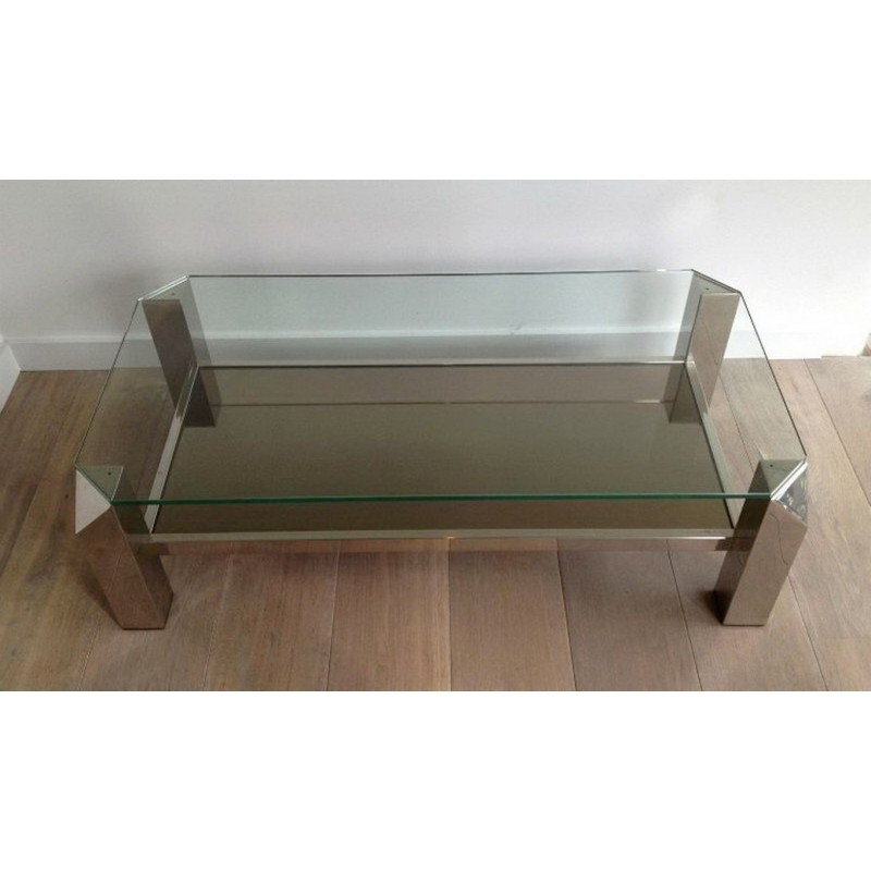 Chrome Design Coffee Table. Circa 1970–1980