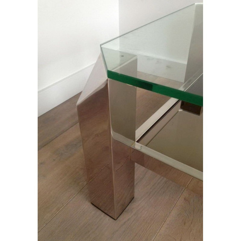 Chrome Design Coffee Table. Circa 1970–1980