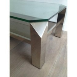 Chrome Design Coffee Table. Circa 1970–1980