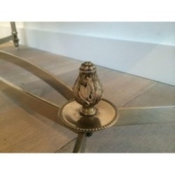 Silvered Coffee Table with Black Lacquered Glass in the Style of Maison Jansen. Circa 1940
